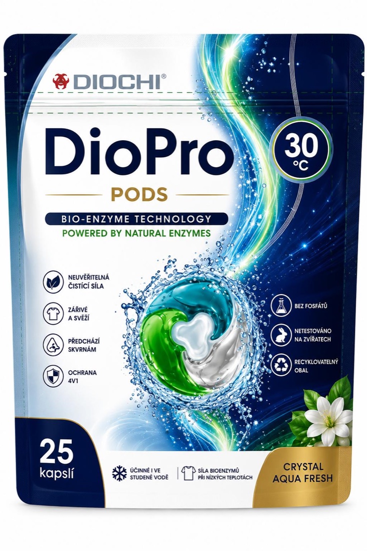 Balení DioPro PODS — 25 pracích kapslí, Crystal Aqua Fresh